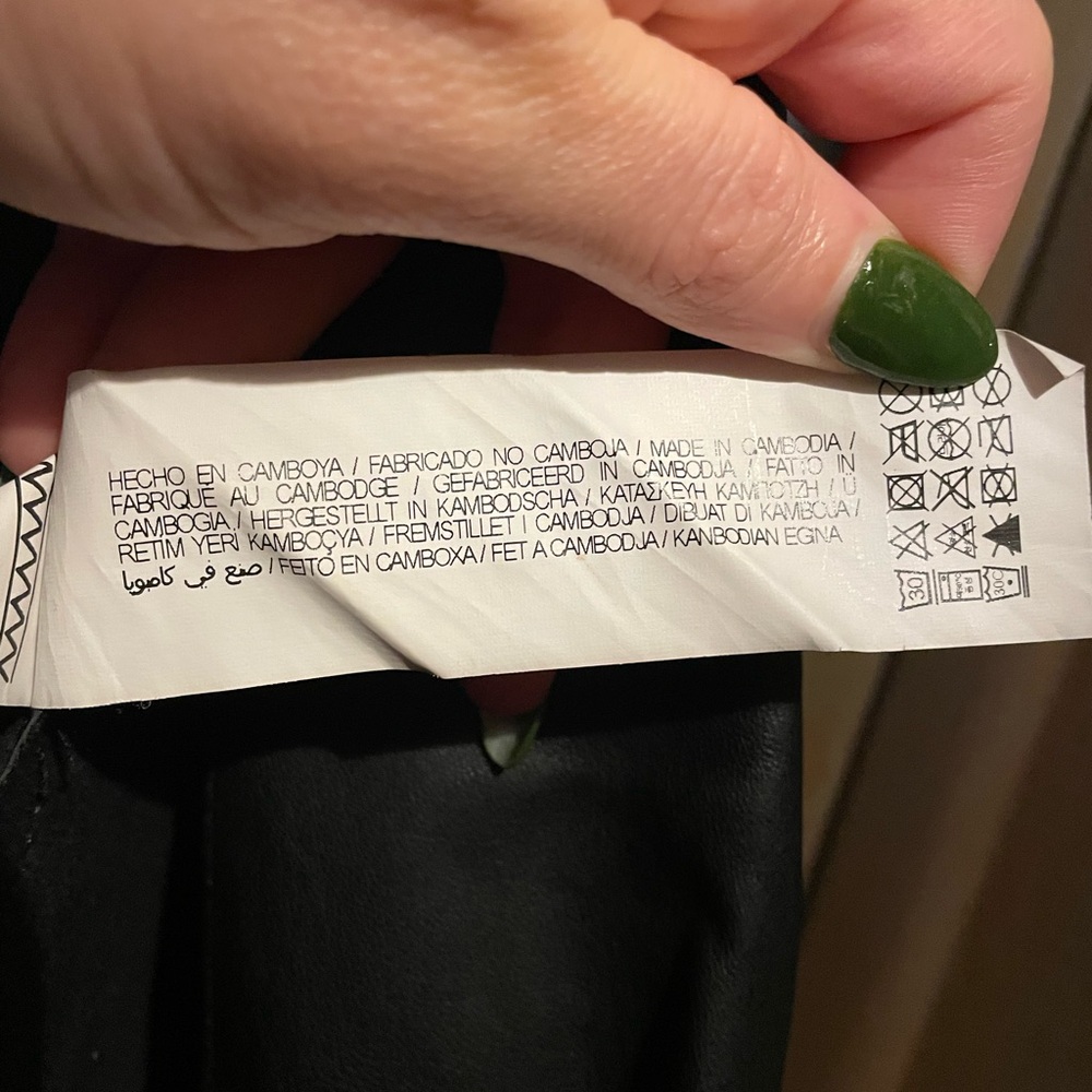 Pull&Bear Black Leather Women's Coat - Picture 8 of 8